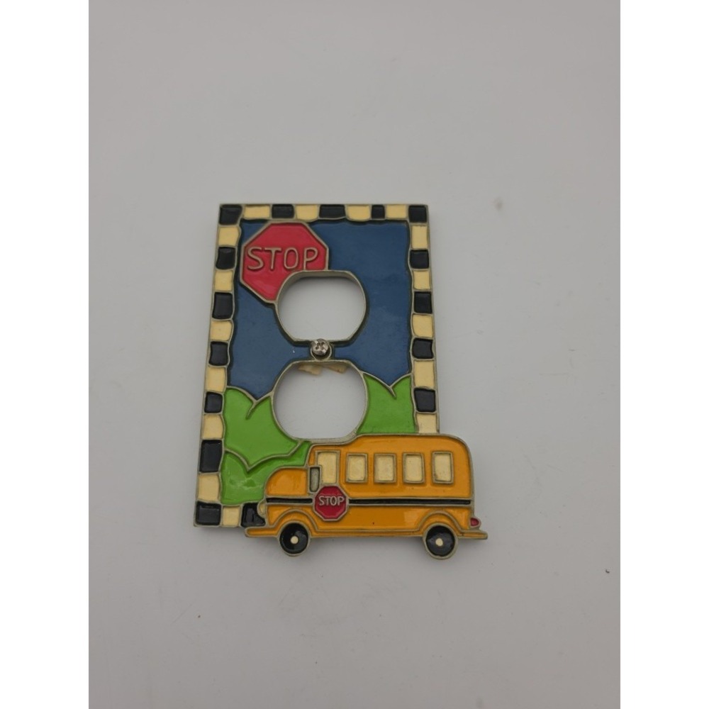 Vintage SCHOOL BUS Outlet Cover for Your Favorite Bus Driver Home decor